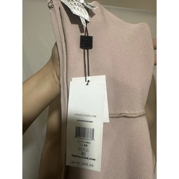 Herve Leger Off-The-Shoulder Ruched Mini Dress Bodycon Designer - Picture 10 of 16